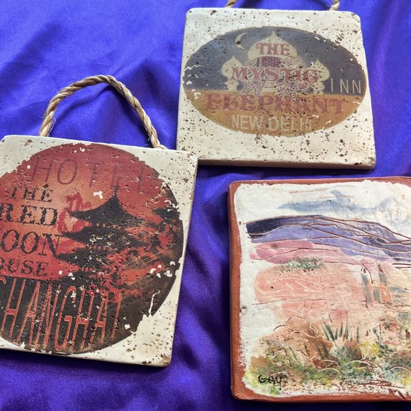 📌Asian Wall Decoration Tiles Hotel The Red Moon House Shanghai & New Delhi etc - Picture 2 of 14